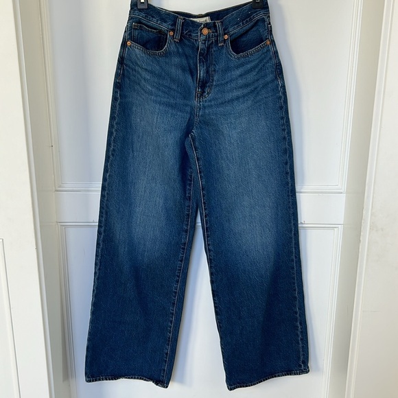 Madewell Superwide-Leg Denim Jeans size 26 color Concho Wash Flare EUC - Picture 6 of 15
